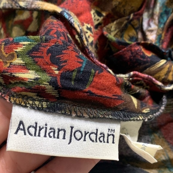 Vintage Adrian Jordan boho Wrap Skirt maxi print size 18 plus size women’s - Picture 4 of 7